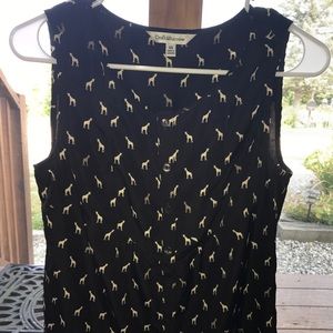 Giraffe print dress shirt