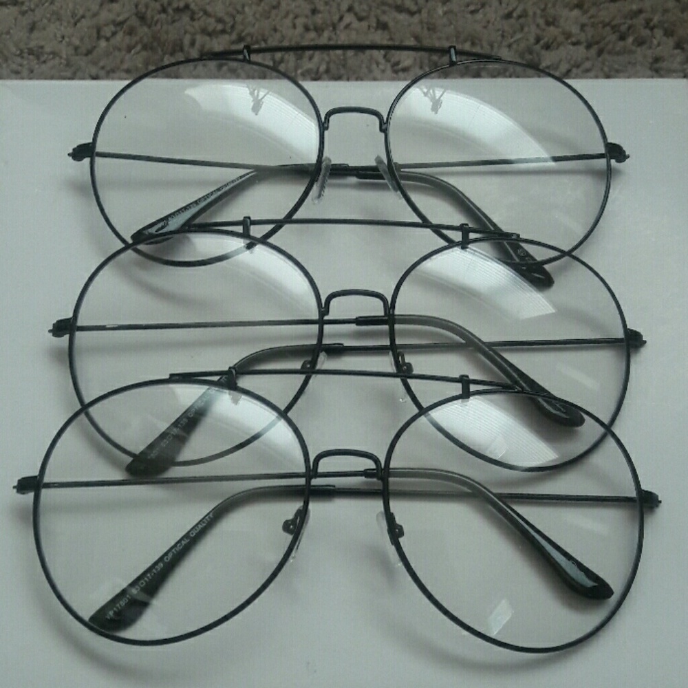 Black oversized fashion aviator