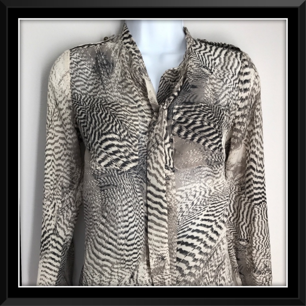 LOFT Animal Print Shirt
