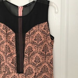 Peach and Black mesh Romper