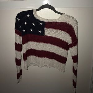 American flag knit sweater!!