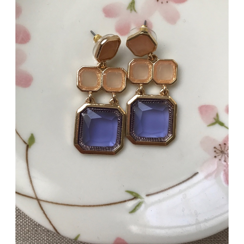 Blue dangle earrings - Picture 5 of 6