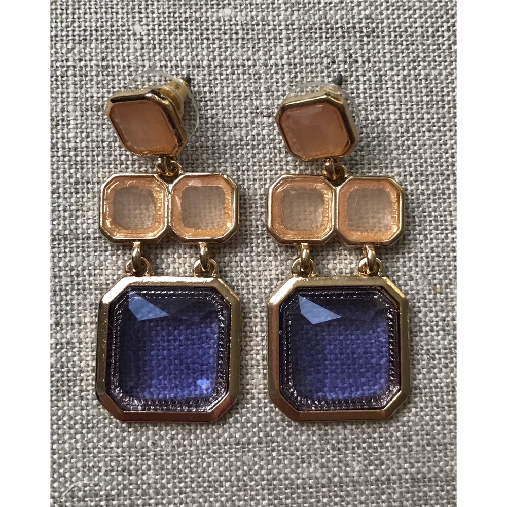 Blue dangle earrings - Picture 4 of 6