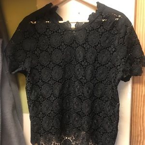 Who what wear women's size xl black lace shirt