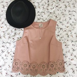 Pink Pleather Tank