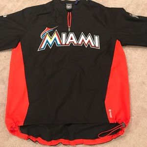 Miami Marlins Majestic Official Pullover