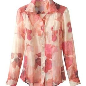 NWT Chiffon Camellia Tunic