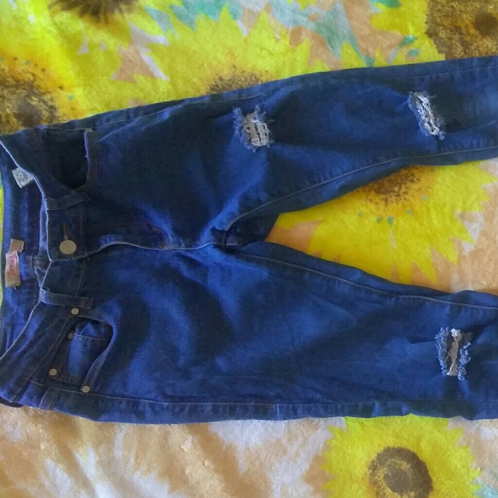 Ripped Blue Jean