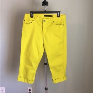 Reduced!! Lime green/yellow Calvin Klein capris