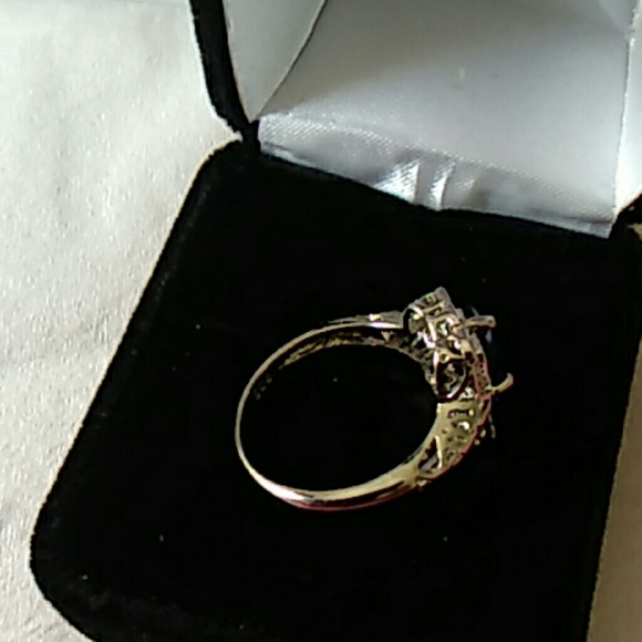 8 Royal blue gem stone ring filigree sapphire 925 - Picture 4 of 4