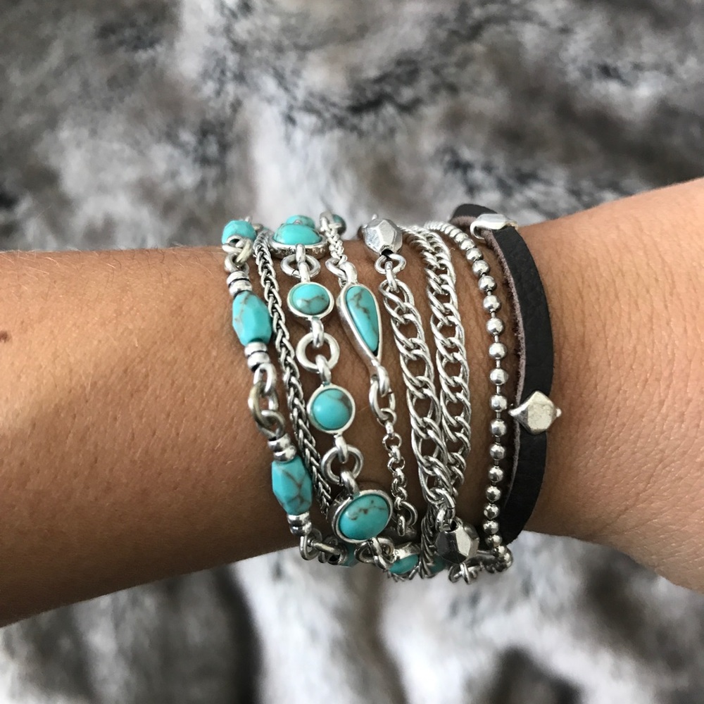 Turquoise multi layer bracelet