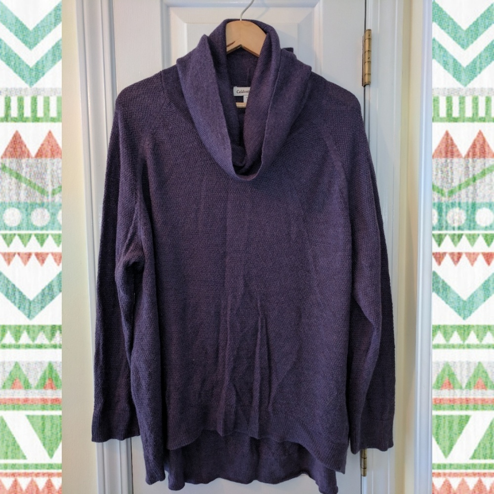 Coldwater Creek Merino Wool Cowl Neck Sweater