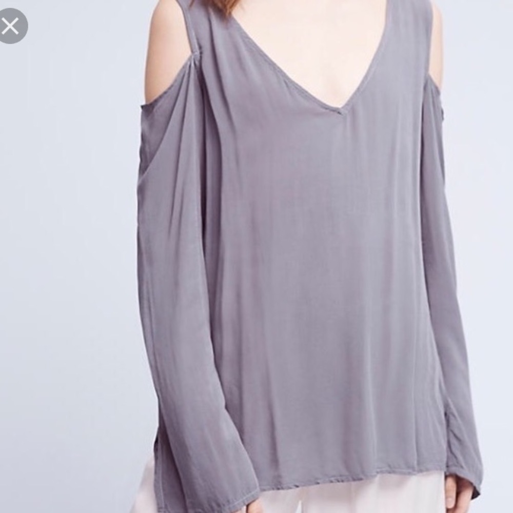 Cloth and stone cold shoulder long sleeve. - Picture 1 of 2
