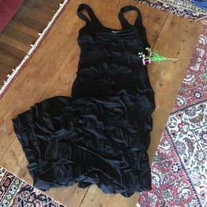 Tango Mango black ruffled black maxi dress