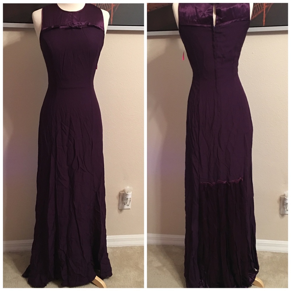 Alfred Angelo satin crewneck dress