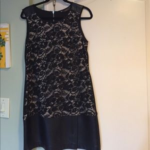 Black dress with lace overlay