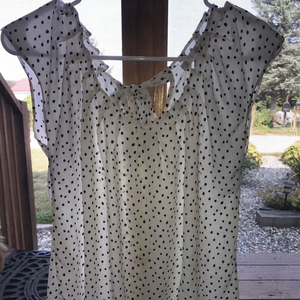 Black and white blouse