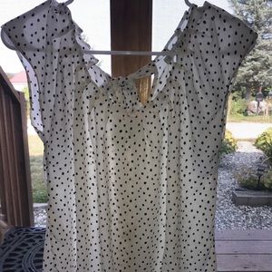 Black and white blouse