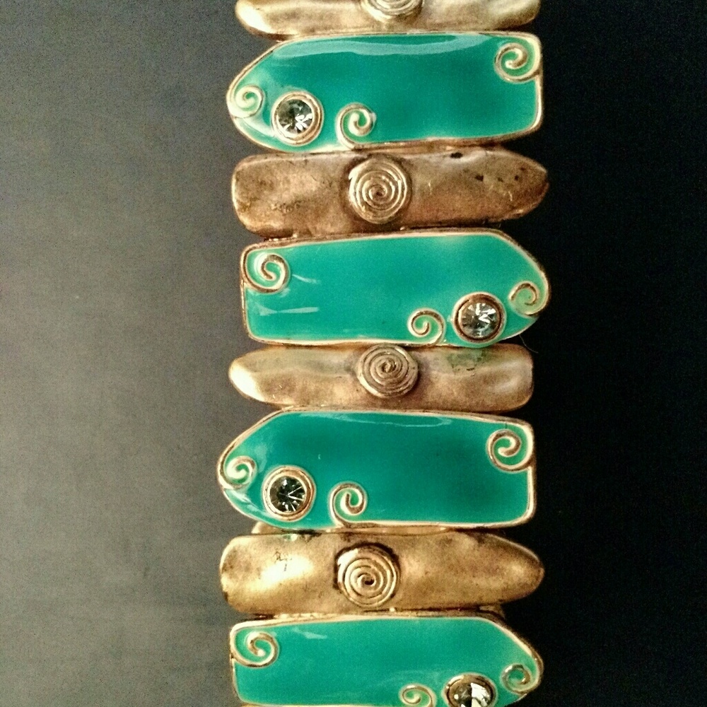 Brand New Handmade One-of-A-Kind Greek Crystal Gem Bracelet