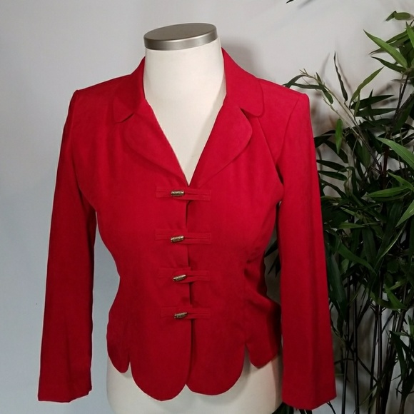 Leslie Fay Jackets & Blazers - Leslie Fay Red Jacket