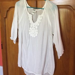 Raindrop sheer dress top
