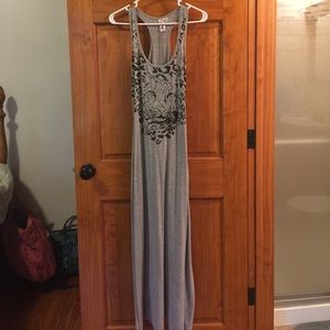 Gray racer back maxi dress