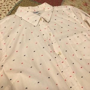 Old Navy Ladies size Small blouse red white blue