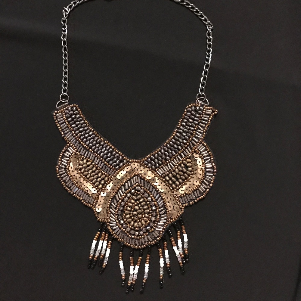 Ethnic beaded statement necklace/choker