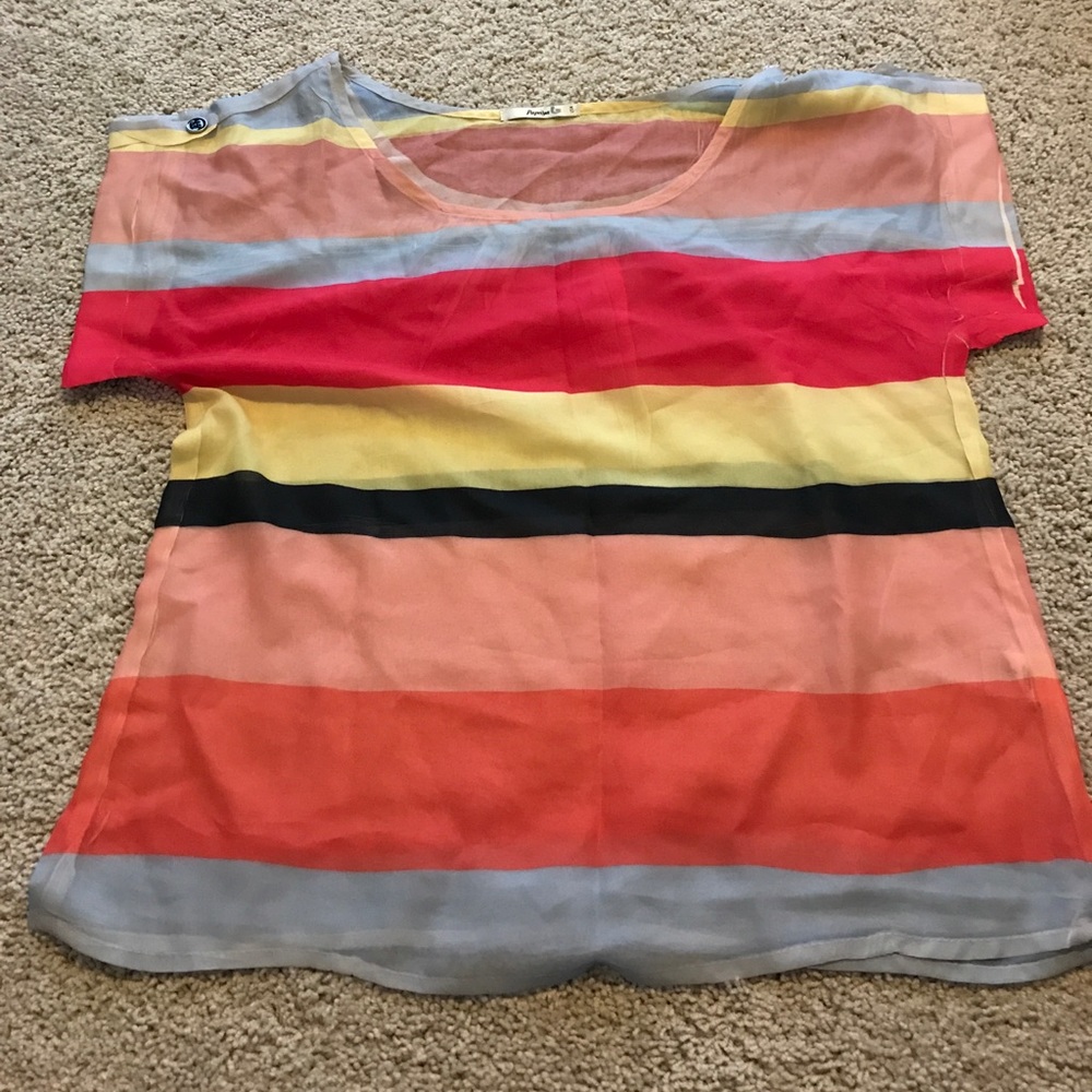 Striped Sheer Blouse