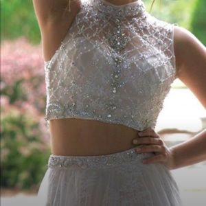 White formal prom wedding dress