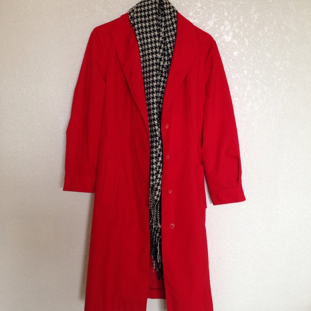 Beautiful vintage red trench coat