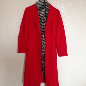 Beautiful vintage red trench coat