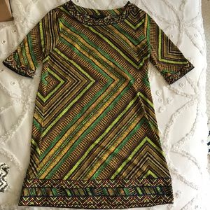 BCBG petite S printed shift dress