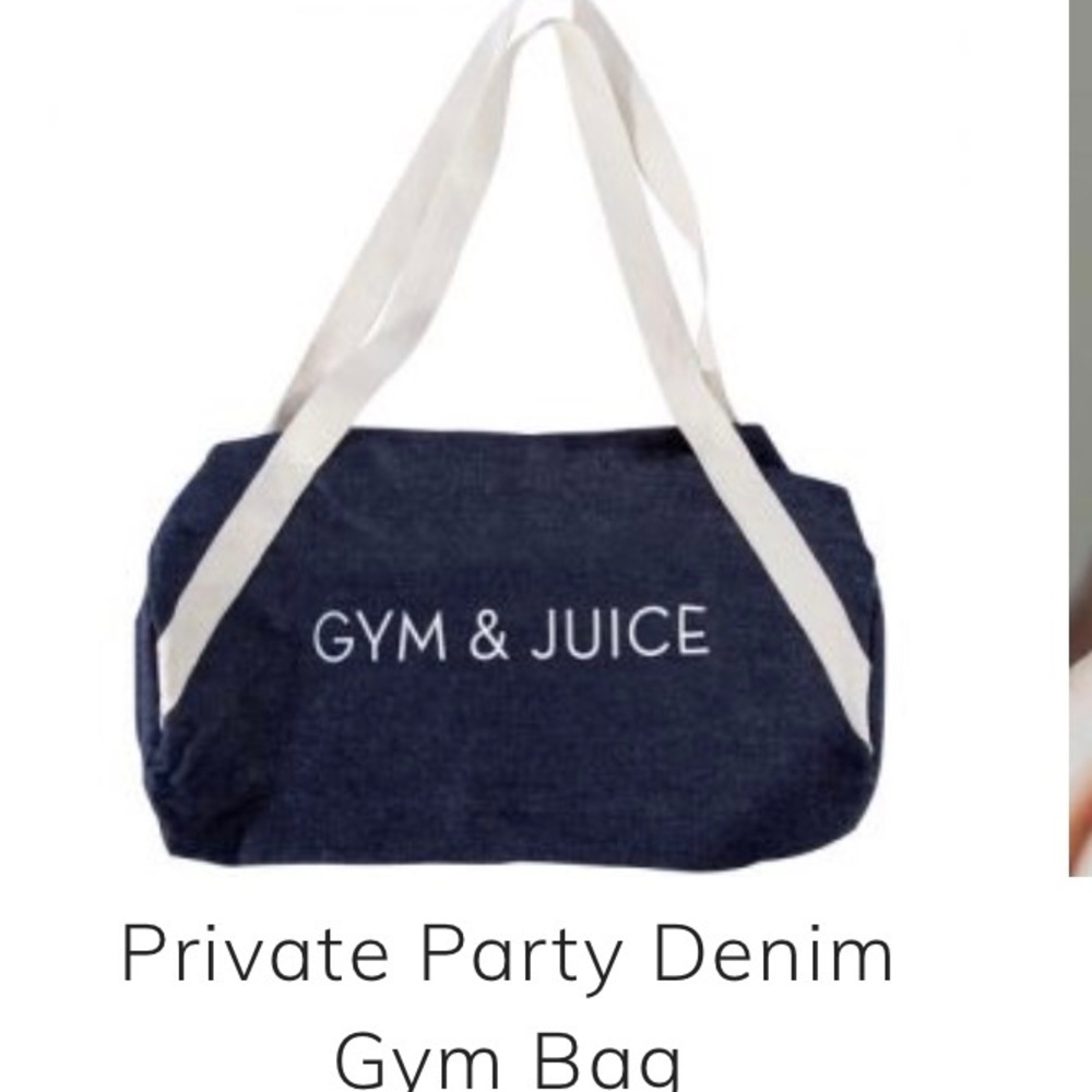 Private Party Denim Gym Bag NWT