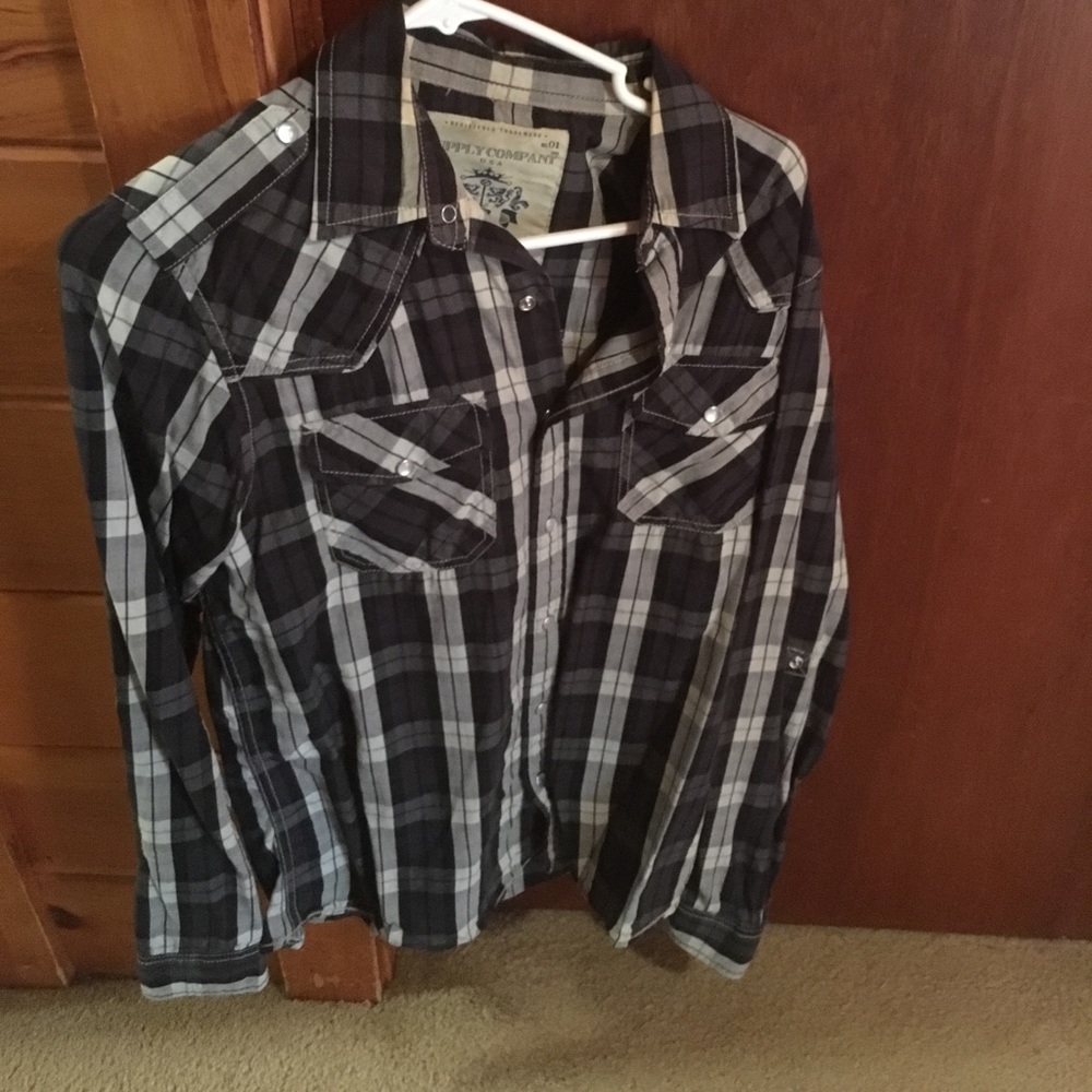 Supply Company USA long sleeved collared shirt