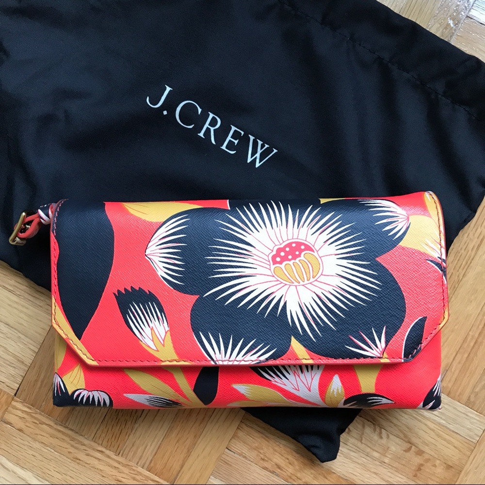 ๐HP๐ J. Crew Hibiscus Print Crossbody Bag - Picture 1 of 8