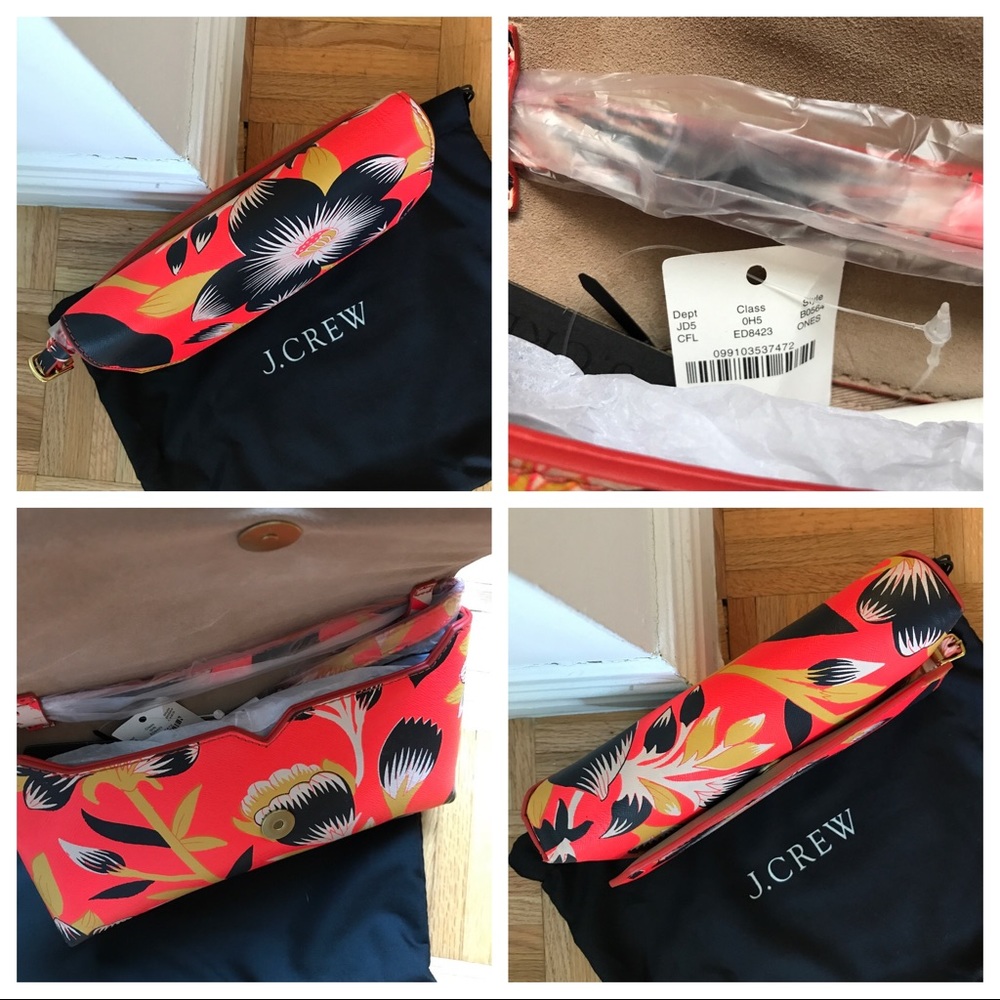 ๐HP๐ J. Crew Hibiscus Print Crossbody Bag - Picture 7 of 8