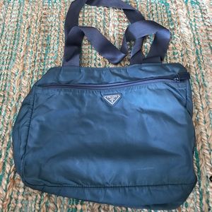 Authentic Prada nylon shoulder bag - turquoise