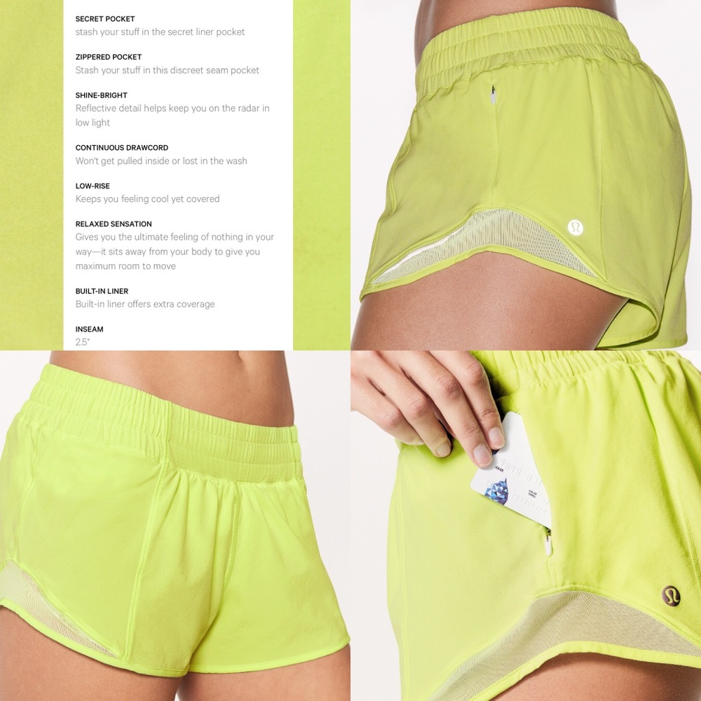 NWT💕Lululemon Hotty Hot Shorts Faded Zap Mesh 10 - Picture 3 of 7