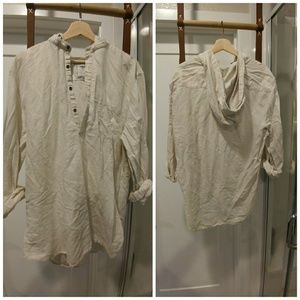 Hooded linen shirt