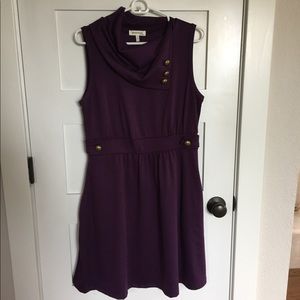 Modcloth Coach Line A-Line Dress in Purple XL
