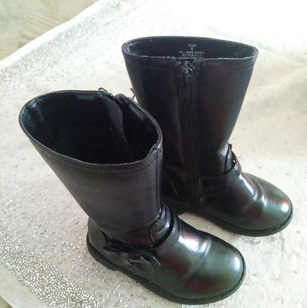 Baby girl leather calf boots