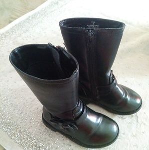 Baby girl leather calf boots