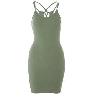 Topshop strappy back ring mini dress