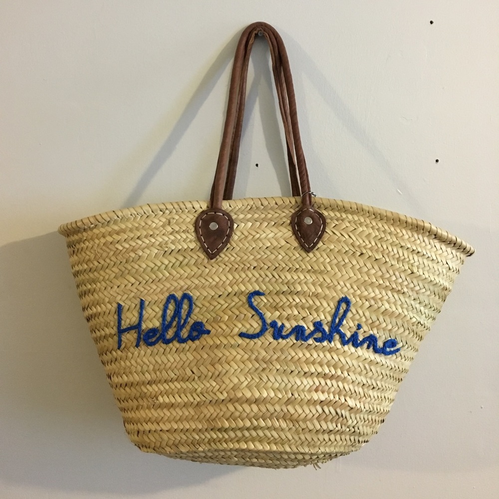 BN Poolside straw hello sunshine beachbag