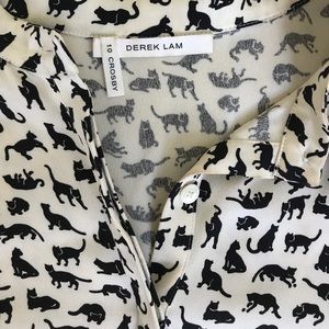 Derek Lam 10 Crosby silk cat blouse