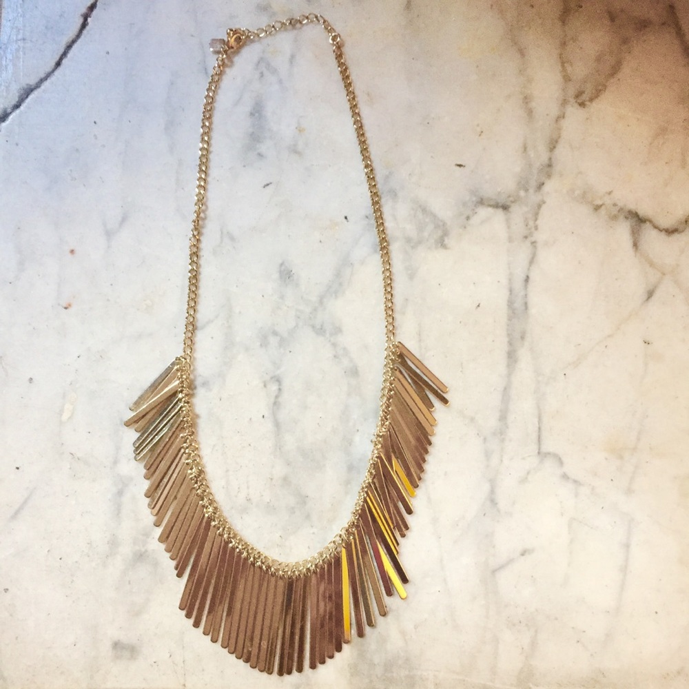 Banana Republic Gold Link Statement Necklace