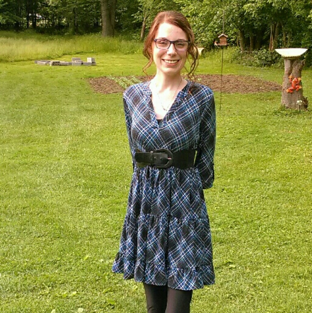 SOLD! New, fun, flowy plaid dress.