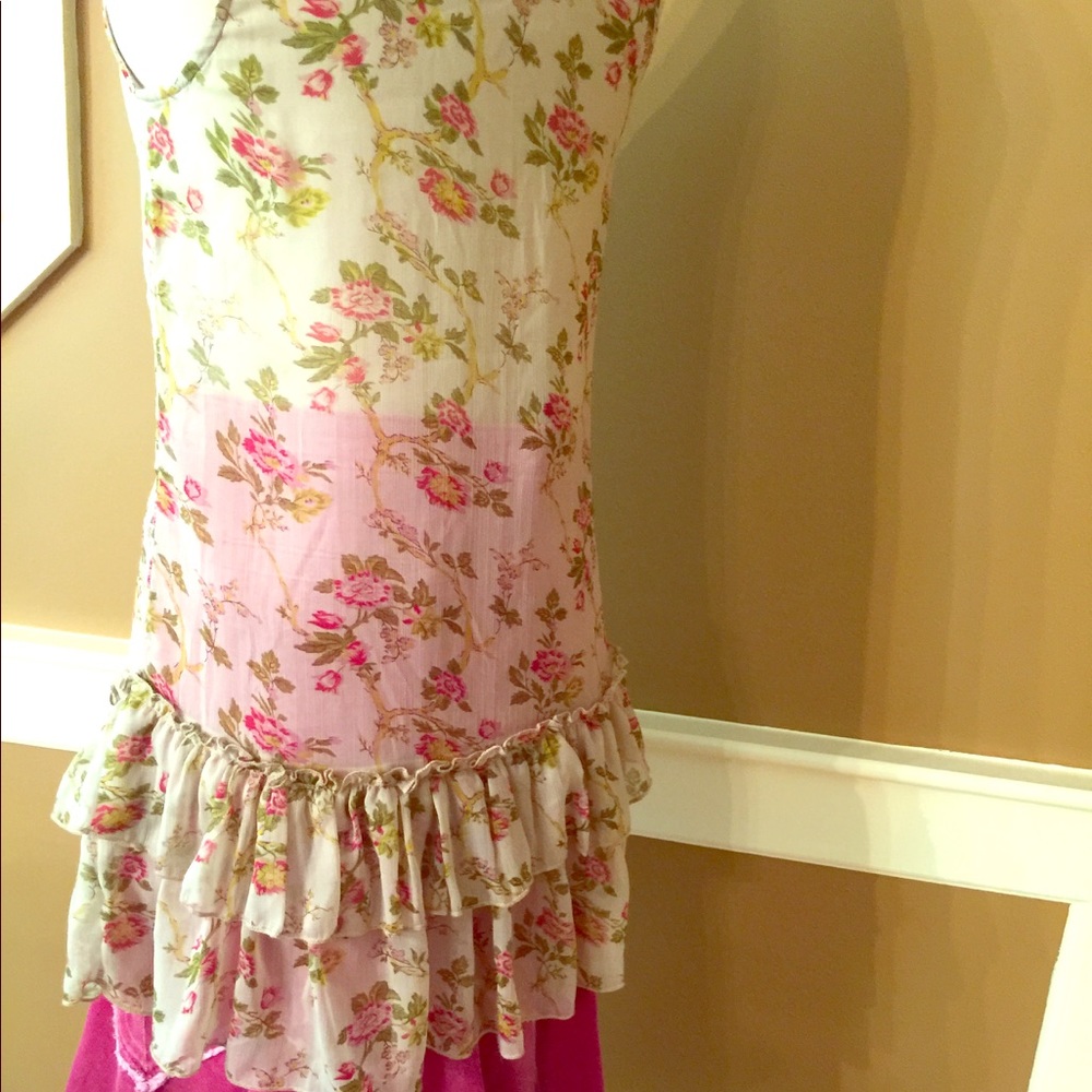 Long, flirty, ruffled top