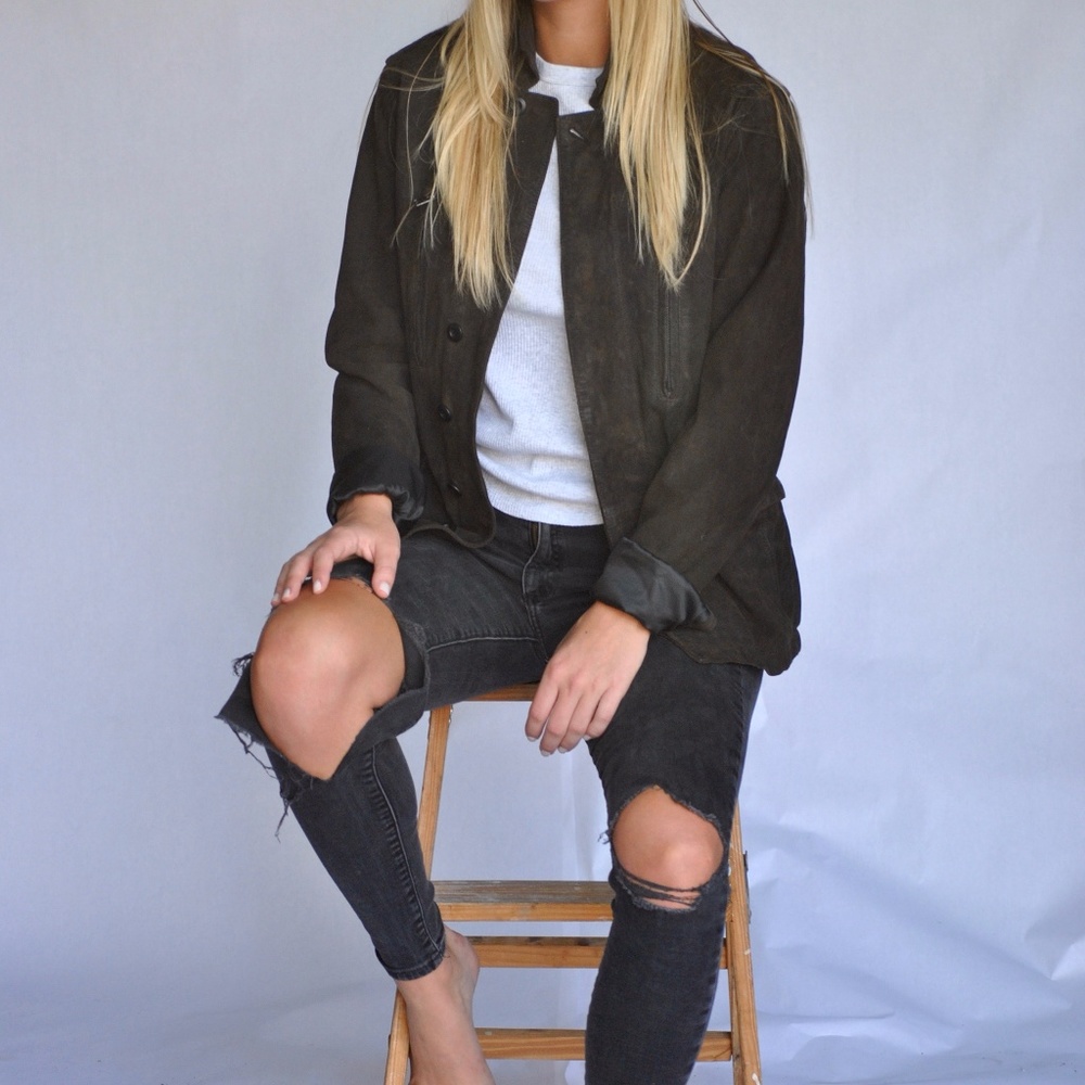 Allsaints Suede Military Jacket